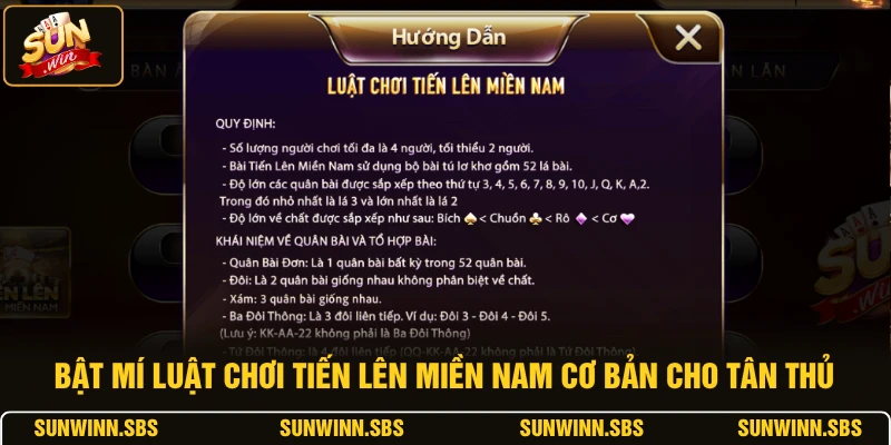 Bật mí luật chơi tiến lên miền Nam cơ bản cho tân thủ