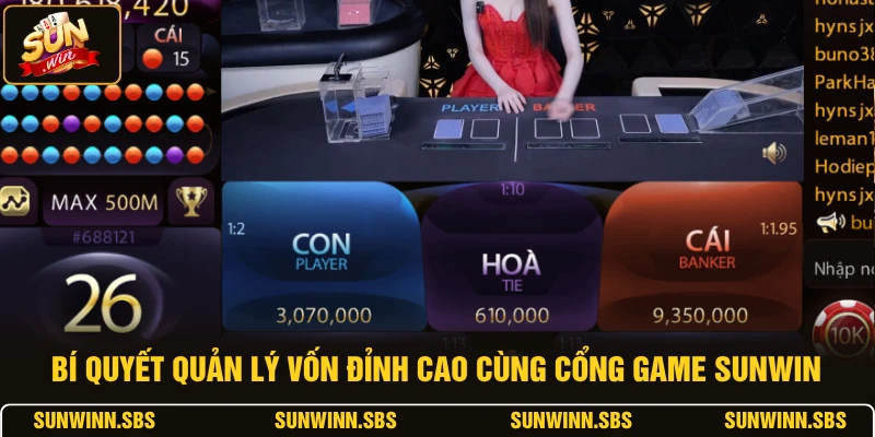Bí quyết quản lý vốn đỉnh cao cùng cổng game SUNWIN