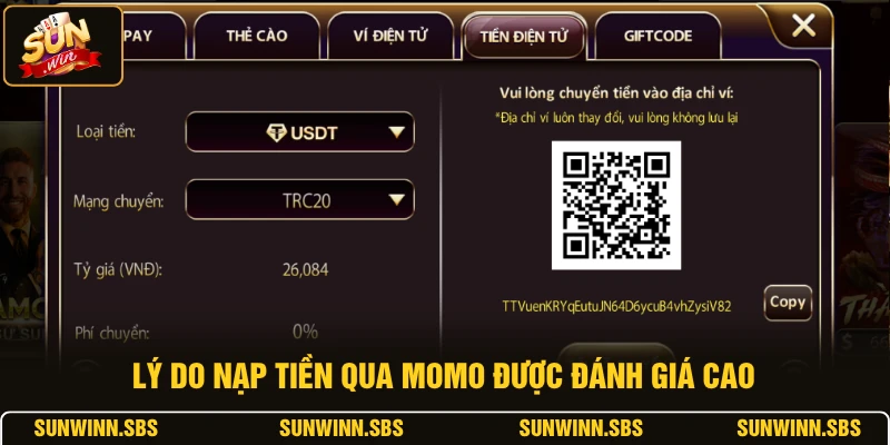 Lý do nạp tiền qua Momo được đánh giá cao